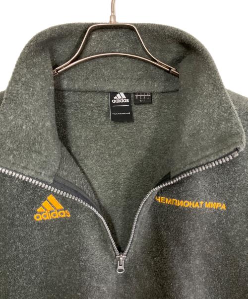 adidas（アディダス）adidas (アディダス) ハーフジップフリースジャケット グレー サイズ:Sの古着・服飾アイテム
