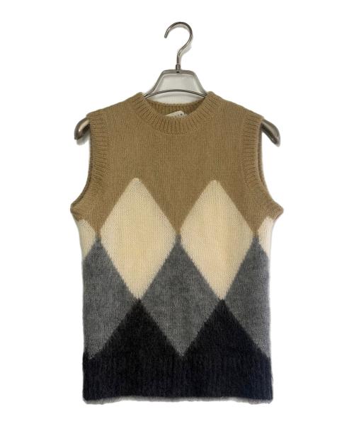 CELINE（セリーヌ）CELINE (セリーヌ) ベスト ベージュ×ホワイト×グレー サイズ:SIZE Sの古着・服飾アイテム