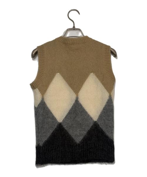 CELINE（セリーヌ）CELINE (セリーヌ) ベスト ベージュ×ホワイト×グレー サイズ:SIZE Sの古着・服飾アイテム