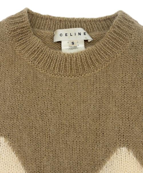 CELINE（セリーヌ）CELINE (セリーヌ) ベスト ベージュ×ホワイト×グレー サイズ:SIZE Sの古着・服飾アイテム