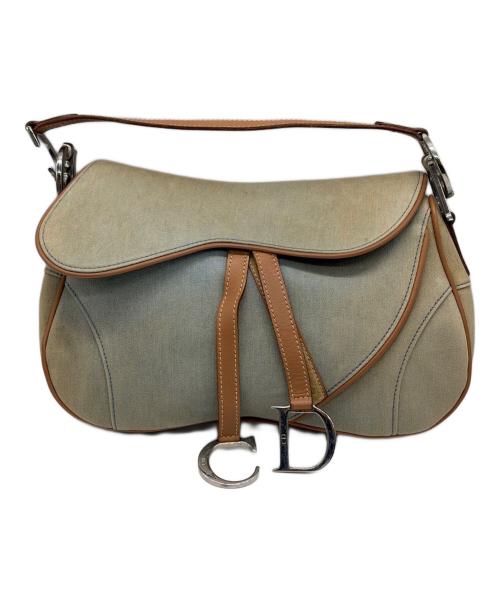 Christian Dior（クリスチャン ディオール）Christian Dior (クリスチャン ディオール) ダブルサドルバック ブルー×ブラウンの古着・服飾アイテム