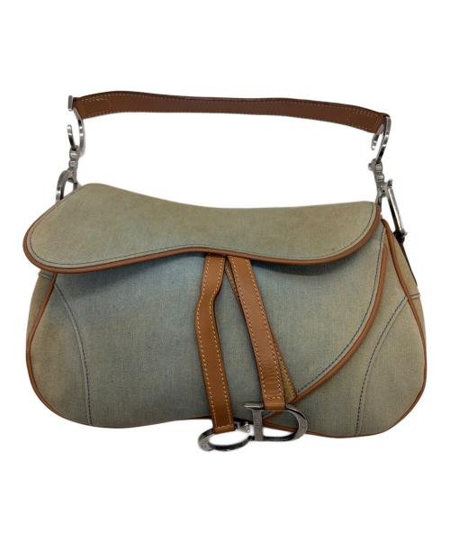 Christian Dior（クリスチャン ディオール）Christian Dior (クリスチャン ディオール) ダブルサドルバック ブルー×ブラウンの古着・服飾アイテム