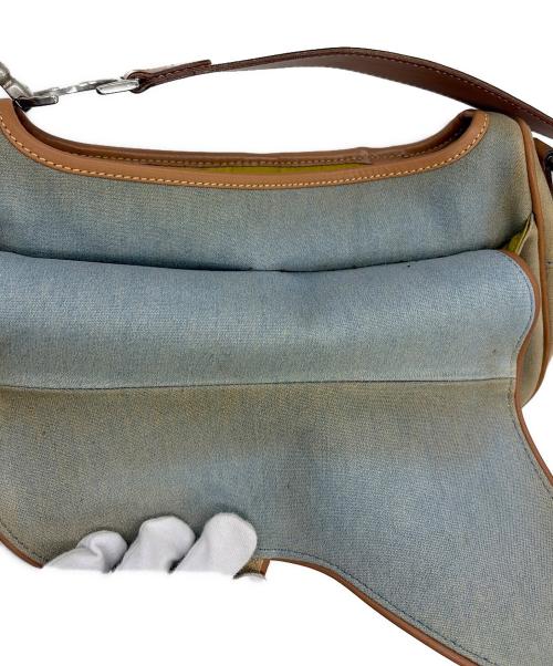 Christian Dior（クリスチャン ディオール）Christian Dior (クリスチャン ディオール) ダブルサドルバック ブルー×ブラウンの古着・服飾アイテム