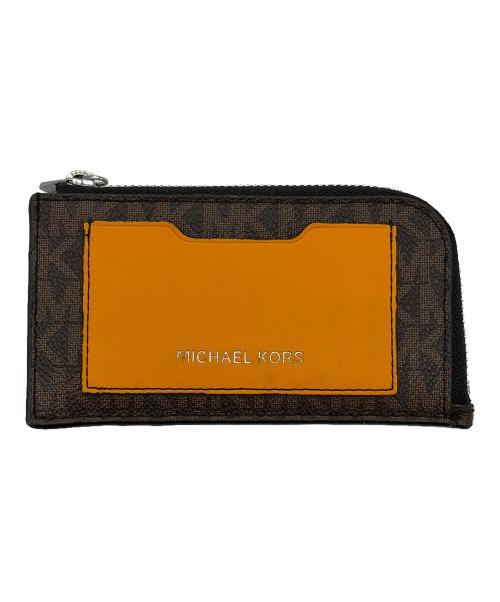 MICHAEL KORS（マイケル・コース）MICHAEL KORS (マイケル・コース) コインケース ブラウン×イエローの古着・服飾アイテム