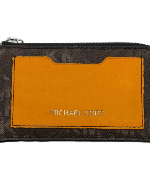 MICHAEL KORS（マイケル・コース）MICHAEL KORS (マイケル・コース) コインケース ブラウン×イエローの古着・服飾アイテム