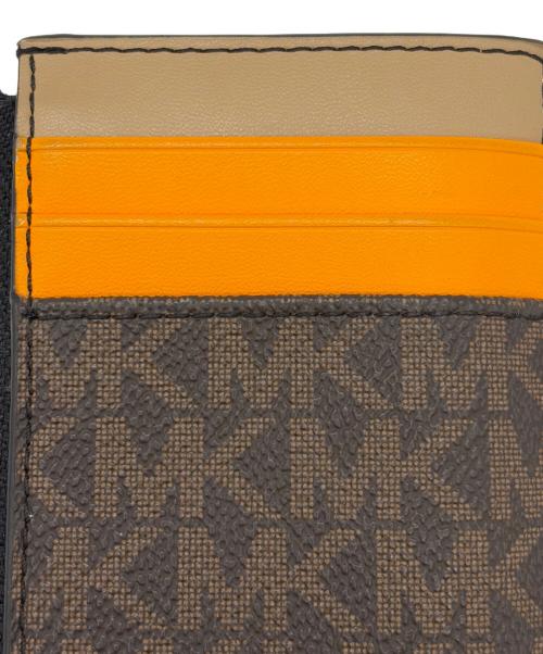 MICHAEL KORS（マイケル・コース）MICHAEL KORS (マイケル・コース) コインケース ブラウン×イエローの古着・服飾アイテム