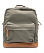 PORTERポーター）の古着「デイパック」｜オリーブ×ブラウン