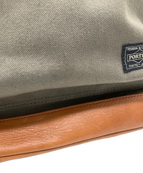 PORTER（ポーター）PORTER (ポーター) デイパック オリーブ×ブラウンの古着・服飾アイテム