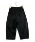 STUDIO NICHOLSON (スタジオ ニコルソン) コットンツイルタックワイドパンツ ブラック サイズ:XS：10000円