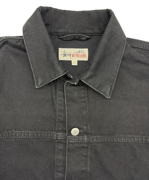 stussy（ステューシー）stussy (ステューシー) デニムトラッカージャケット ブラック サイズ:SIZE Mの古着・服飾アイテム