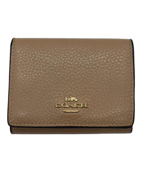 COACH（コーチ）COACH (コーチ) 3つ折り財布 ベージュの古着・服飾アイテム