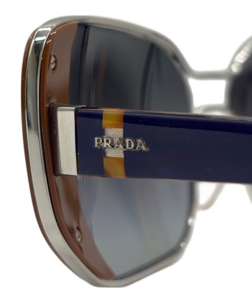 PRADA（プラダ）PRADA (プラダ) サングラス ネイビー×ブラウンの古着・服飾アイテム