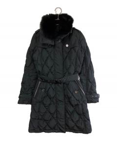 中古・古着通販】PRADA (プラダ) ベルト付きダウンコート ブラック