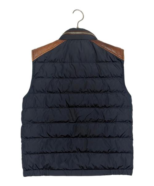 PRADA（プラダ）PRADA (プラダ) ダウンベスト ブラウン×ネイビー サイズ:SIZE 44(M)の古着・服飾アイテム