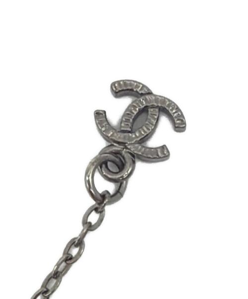 CHANEL（シャネル）CHANEL (シャネル) ストーンスイングパールネックレス ブラックの古着・服飾アイテム
