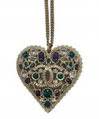 CHANELシャネル）の古着「ココマークハートチャームネックレス」｜ゴールド