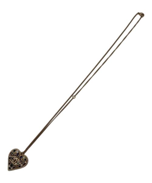 CHANEL（シャネル）CHANEL (シャネル) ココマークハートチャームネックレス ゴールドの古着・服飾アイテム