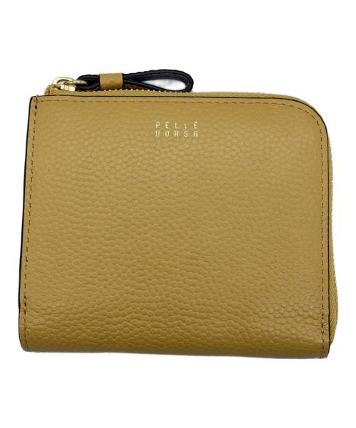PELLE BORSA（ペレボルサ）PELLE BORSA (ペレボルサ) 2つ折り財布 ベージュの古着・服飾アイテム