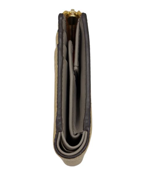 PELLE BORSA（ペレボルサ）PELLE BORSA (ペレボルサ) 2つ折り財布 ベージュの古着・服飾アイテム
