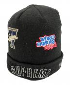 New Era×SUPREMEニューエラ×シュプリーム）の古着「ニット帽」｜ブラック