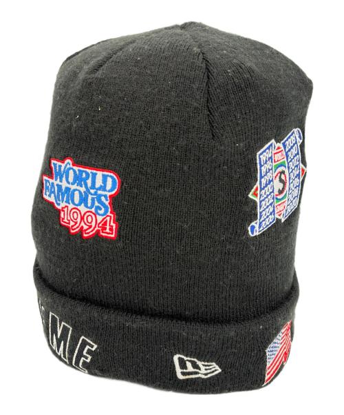 New Era（ニューエラ）New Era (ニューエラ) Supreme (シュプリーム) ニット帽 ブラックの古着・服飾アイテム