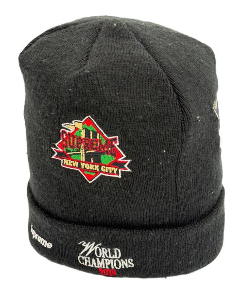 New Era（ニューエラ）New Era (ニューエラ) Supreme (シュプリーム) ニット帽 ブラックの古着・服飾アイテム