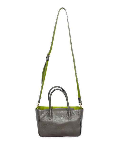 A.D.M.J.（エーディーエムジェイ）A.D.M.J. (エーディーエムジェイ) 2WAYバッグ グレー×グリーンの古着・服飾アイテム