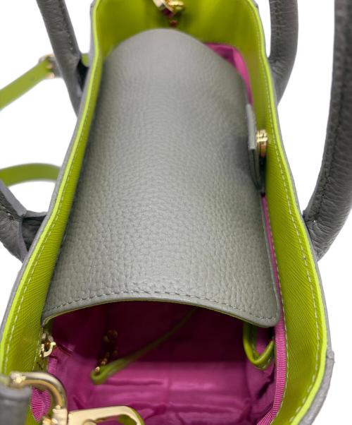 A.D.M.J.（エーディーエムジェイ）A.D.M.J. (エーディーエムジェイ) 2WAYバッグ グレー×グリーンの古着・服飾アイテム