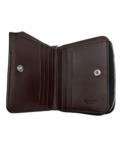 COACH（コーチ）COACH (コーチ) 2つ折り財布 ブラック×レッドの古着・服飾アイテム