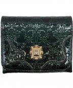 ANNA SUIアナスイ）の古着「2つ折り財布」｜グリーン×ベージュ