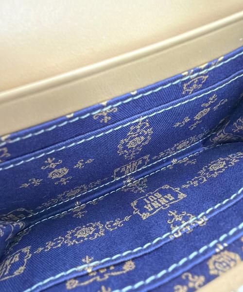 ANNA SUI（アナスイ）ANNA SUI (アナスイ) 2つ折り財布 グリーン×ベージュの古着・服飾アイテム