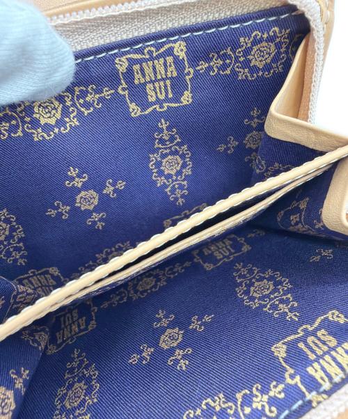 ANNA SUI（アナスイ）ANNA SUI (アナスイ) 2つ折り財布 グリーン×ベージュの古着・服飾アイテム