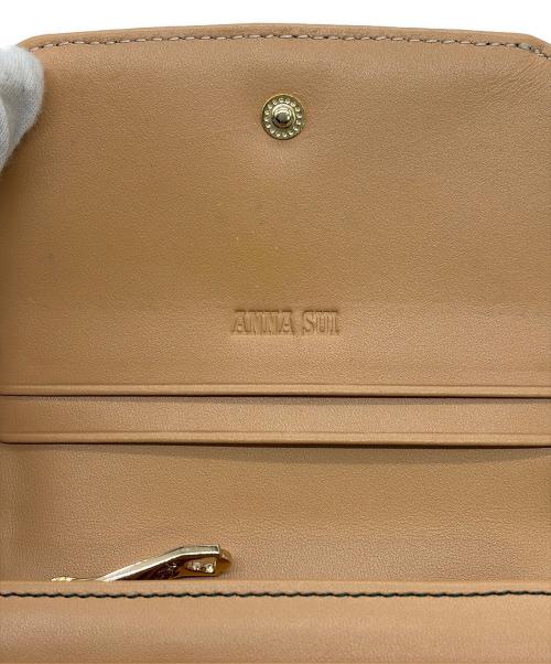 ANNA SUI（アナスイ）ANNA SUI (アナスイ) 2つ折り財布 グリーン×ベージュの古着・服飾アイテム