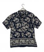 Patagoniaパタゴニア）の古着「半袖シャツ」｜ネイビー×ホワイト