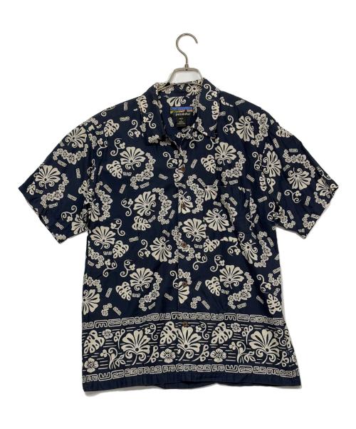 Patagonia（パタゴニア）Patagonia (パタゴニア) 半袖シャツ ネイビー×ホワイト サイズ:SIZE Mの古着・服飾アイテム