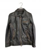 JACKROSEジャックローズ）の古着「レザージャケット」｜ブラック