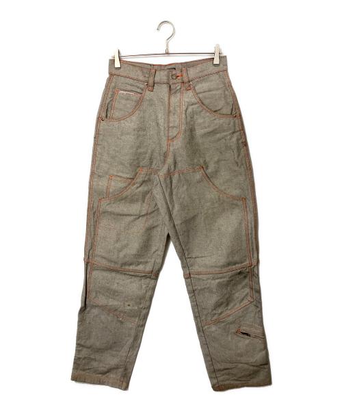 FUBU（フブ）FUBU (フブ) デニムパンツ ライトグレー×オレンジ サイズ:W28L34の古着・服飾アイテム