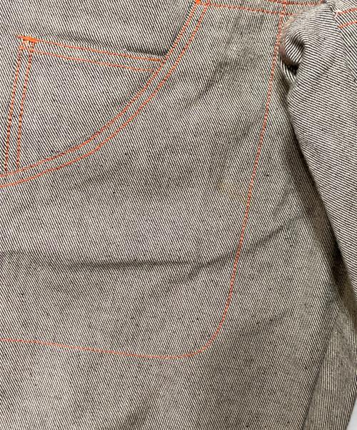 FUBU（フブ）FUBU (フブ) デニムパンツ ライトグレー×オレンジ サイズ:W28L34の古着・服飾アイテム