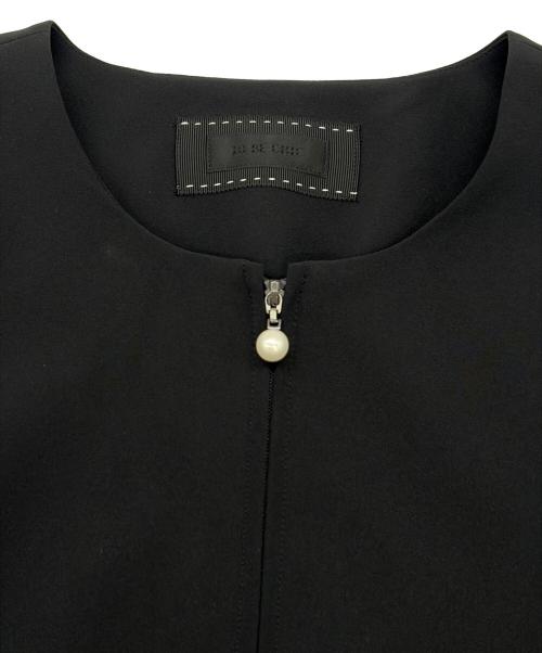 TO BE CHIC（トゥービーシック）TO BE CHIC (トゥービーシック) デュアルストレッチ ZIP チュニック ブラック サイズ:SIZE 42（M)の古着・服飾アイテム