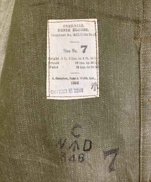 British Army（ブリティッシュアーミー）British Army (ブリティッシュアーミー) グリーンデニムジャケット オリーブ サイズ:SIZE 7の古着・服飾アイテム