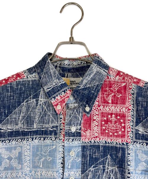 reyn spooner（レイン スプナー）reyn spooner (レイン スプナー) ハワイアンシャツ ネイビー サイズ:SIZE Lの古着・服飾アイテム