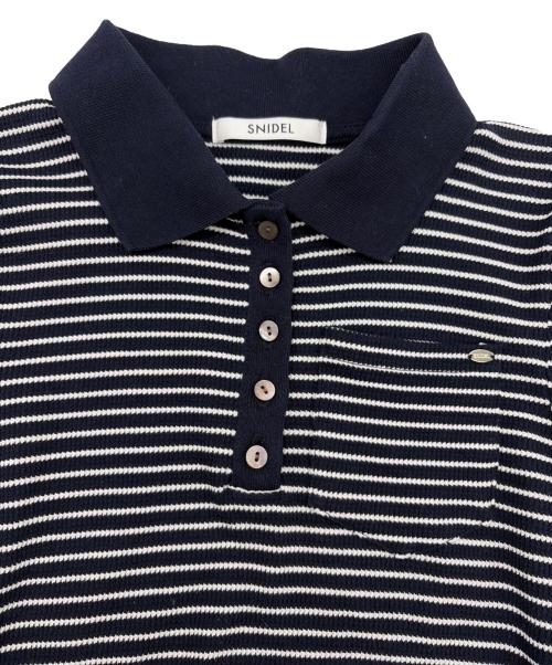 Snidel（スナイデル）Snidel (スナイデル) ハーフスリーブポロカットセット ネイビー×ホワイト サイズ:SIZE XSの古着・服飾アイテム
