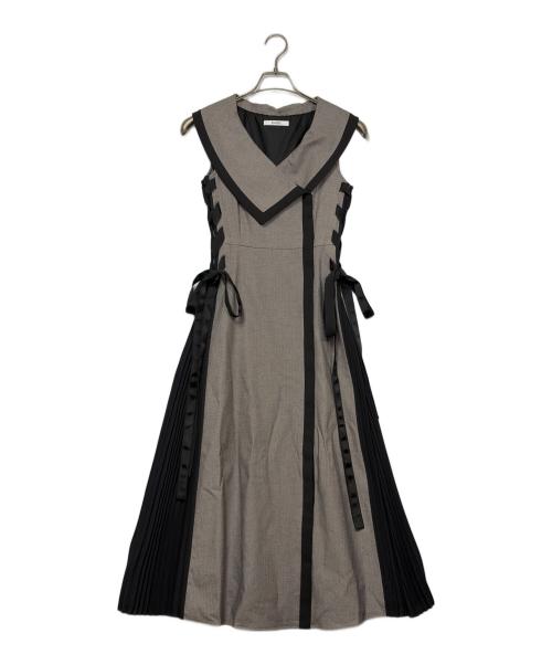 Snidel（スナイデル）Snidel (スナイデル) サイドプリーツツイードワンピース ライトグレー サイズ:SIZE 0（S）の古着・服飾アイテム