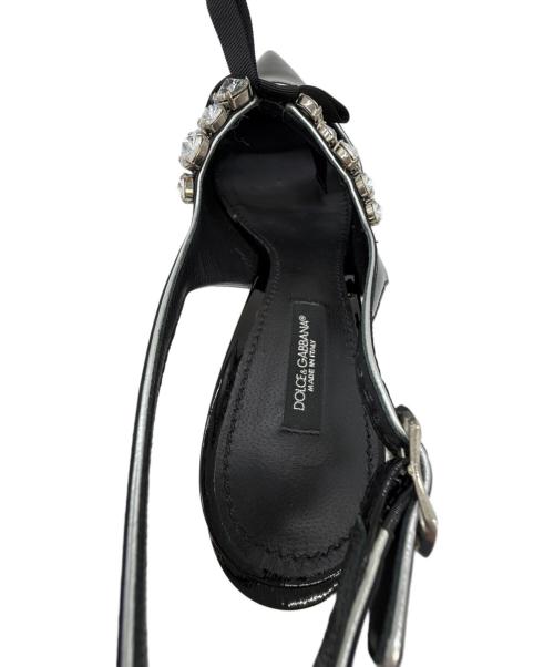 DOLCE & GABBANA（ドルチェ＆ガッバーナ）DOLCE & GABBANA (ドルチェ＆ガッバーナ) スリングバックパンプス ブラック サイズ:SIZE 38（24cm）の古着・服飾アイテム