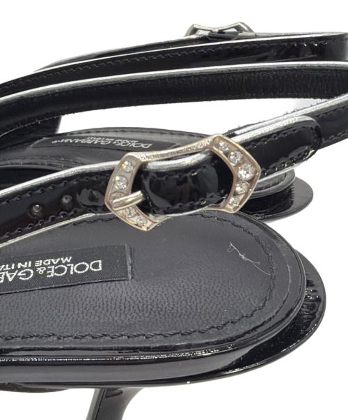 DOLCE & GABBANA（ドルチェ＆ガッバーナ）DOLCE & GABBANA (ドルチェ＆ガッバーナ) スリングバックパンプス ブラック サイズ:SIZE 38（24cm）の古着・服飾アイテム