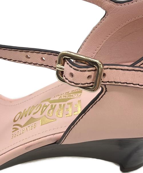 Salvatore Ferragamo（サルヴァトーレ フェラガモ）Salvatore Ferragamo (サルヴァトーレ フェラガモ) ハイヒールパンプス ピンク サイズ:7.5（24.5cm）の古着・服飾アイテム