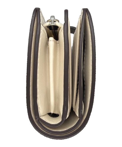 MICHAEL KORS（マイケル・コース）MICHAEL KORS (マイケル・コース) 2つ折り財布 グレー×ブラックの古着・服飾アイテム