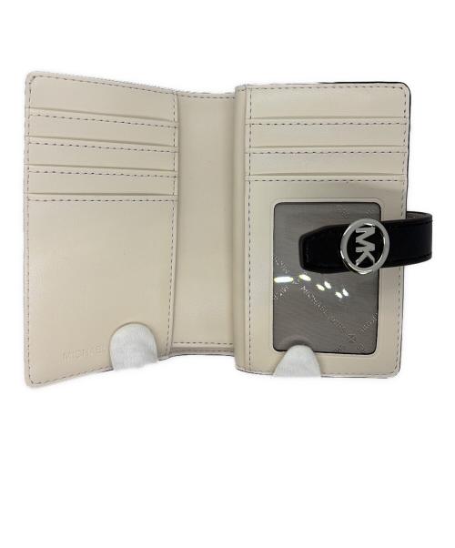 MICHAEL KORS（マイケル・コース）MICHAEL KORS (マイケル・コース) 2つ折り財布 グレー×ブラックの古着・服飾アイテム
