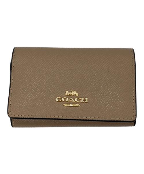 COACH（コーチ）COACH (コーチ) ５連キーケース ベージュ×ブラウンの古着・服飾アイテム