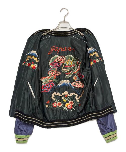 東洋TAILOR（トウヨウテイラー）東洋TAILOR (トウヨウテイラー) スカジャン イエロー×ネイビー サイズ:SIZE Sの古着・服飾アイテム